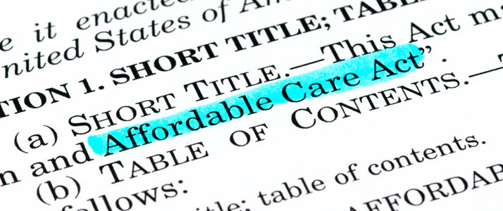 Photo of a page of Affordable Care Act legislation