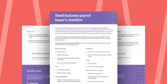 Small business payroll buyers checklist